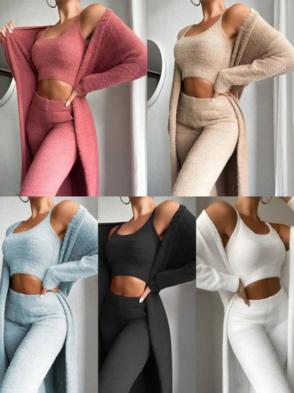 3 - Piece Fuzzy Fleece Loungewear Set - The Inbound Protocol