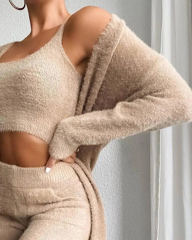 3 - Piece Fuzzy Fleece Loungewear Set - The Inbound Protocol