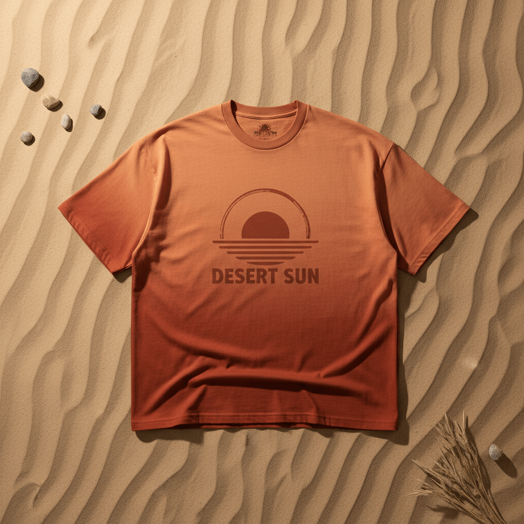Desert Sun Oversized Tee | Heavyweight Cotton Streetwear - The Inbound Protocol