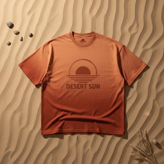 Desert Sun Oversized Tee | Heavyweight Cotton Streetwear - The Inbound Protocol