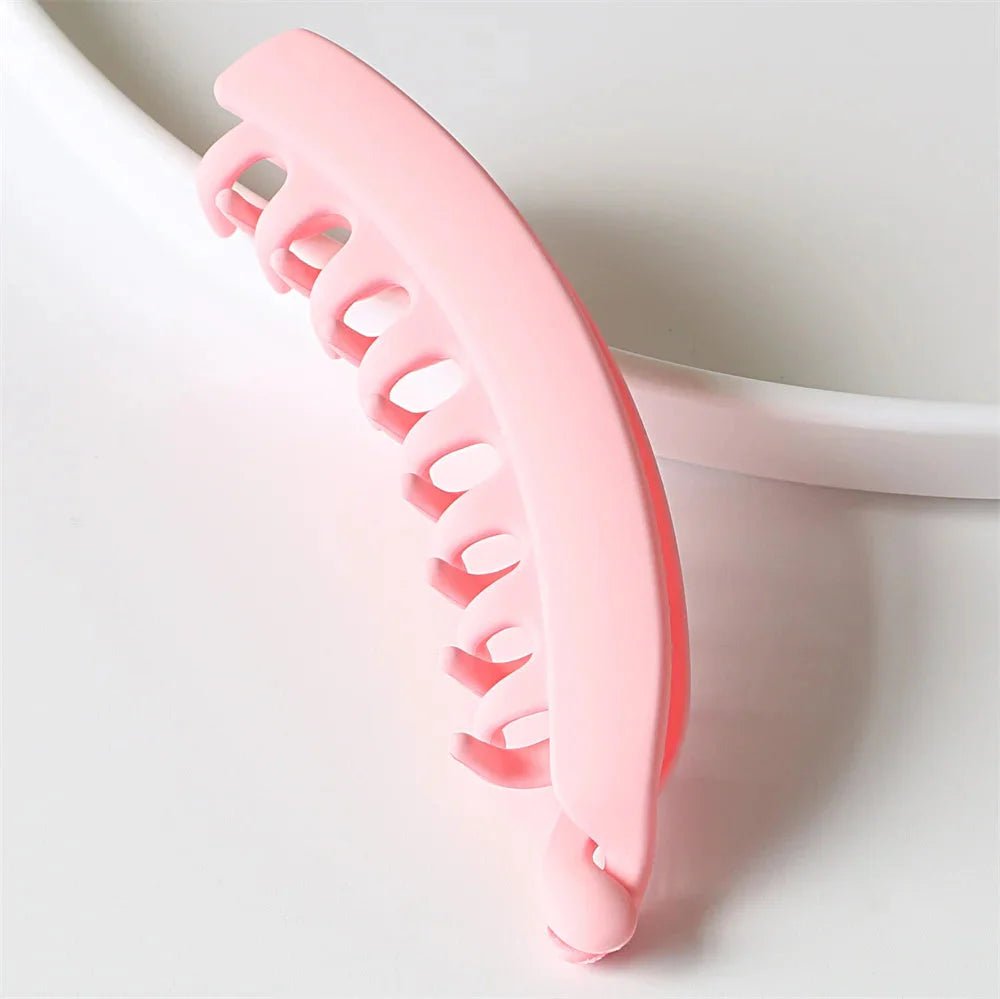 Frosted Solid Color Banana Hair Clips – Fashion Ponytail Barrettes & Hair Claws for Women - The Inbound Protocol