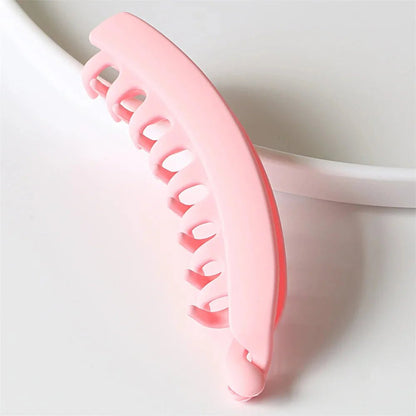 Frosted Solid Color Banana Hair Clips – Fashion Ponytail Barrettes & Hair Claws for Women - The Inbound Protocol