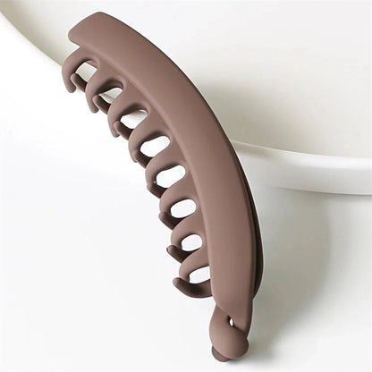 Frosted Solid Color Banana Hair Clips – Fashion Ponytail Barrettes & Hair Claws for Women - The Inbound Protocol