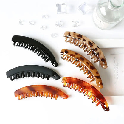 Frosted Solid Color Banana Hair Clips – Fashion Ponytail Barrettes & Hair Claws for Women - The Inbound Protocol