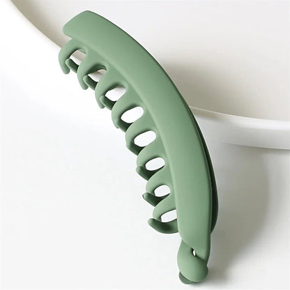 Frosted Solid Color Banana Hair Clips – Fashion Ponytail Barrettes & Hair Claws for Women - The Inbound Protocol