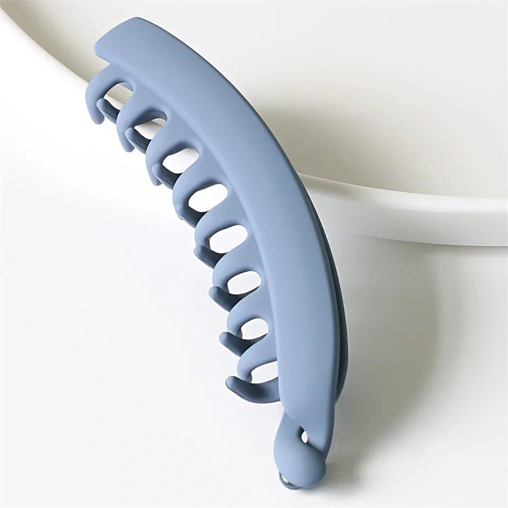 Frosted Solid Color Banana Hair Clips – Fashion Ponytail Barrettes & Hair Claws for Women - The Inbound Protocol