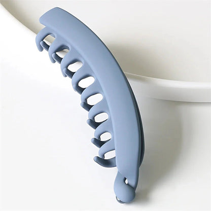 Frosted Solid Color Banana Hair Clips – Fashion Ponytail Barrettes & Hair Claws for Women - The Inbound Protocol
