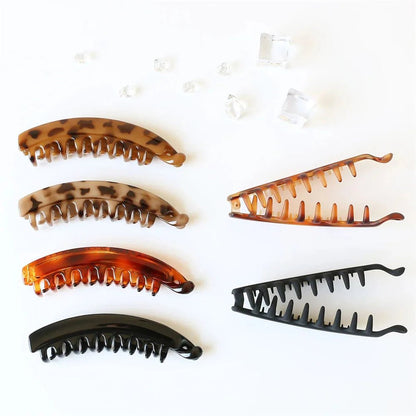 Frosted Solid Color Banana Hair Clips – Fashion Ponytail Barrettes & Hair Claws for Women - The Inbound Protocol