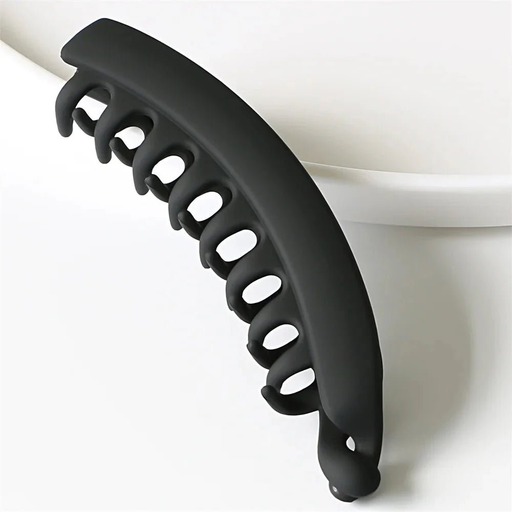 Frosted Solid Color Banana Hair Clips – Fashion Ponytail Barrettes & Hair Claws for Women - The Inbound Protocol