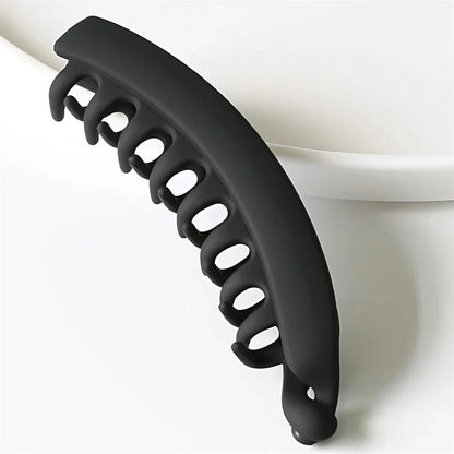 Frosted Solid Color Banana Hair Clips – Fashion Ponytail Barrettes & Hair Claws for Women - The Inbound Protocol