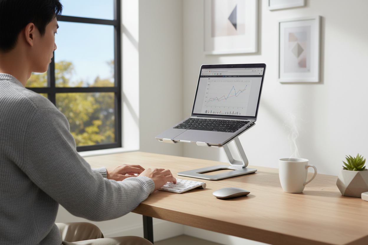 Ergonomic Aluminum Laptop Stand