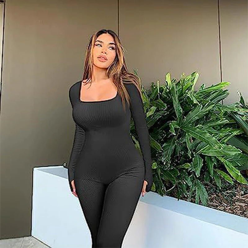 Women's Seamless Long - Sleeve Yoga Jumpsuit - The Inbound Protocol