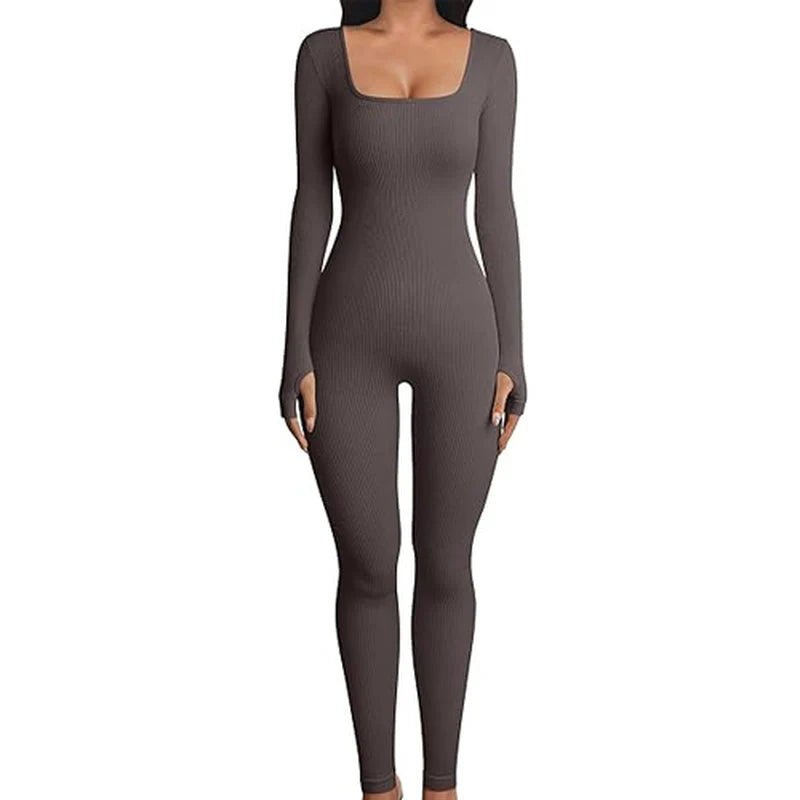 Women's Seamless Long - Sleeve Yoga Jumpsuit - The Inbound Protocol