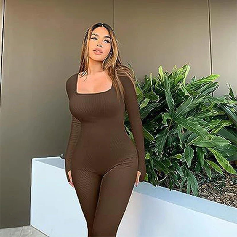 Women's Seamless Long - Sleeve Yoga Jumpsuit - The Inbound Protocol